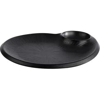 APS NERO Servierteller 24 x 20 cm schwarz 1 St.