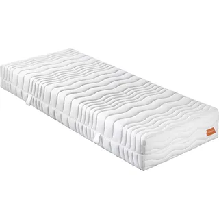 sleepling - ergonomische 7-Zonen Kaltschaummatratze, 90 x 200 cm, mit Viscogelauflage, H2/H3, weiß, Innovation Visco