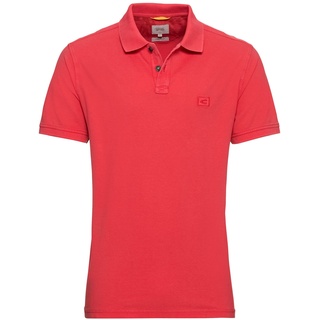 camel active Herren Piqué Poloshirt aus Reiner Baumwolle Rot Menswear-M