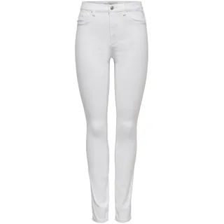 Only »ONLROYAL – Stretch-Denim mit hohem Bund für optimalen Sitz« unifarben, casual, skinny fit, Denim, Eingrifftaschen, weiß,
