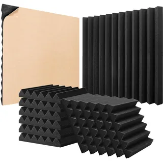 Vevor Akustikpaneel VEVOR Schwarz 24 St. 30 x 30 x 5 cm