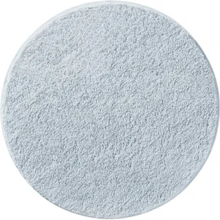 Erwin Müller Badematte, Badteppich, Badvorleger Rhodos Uni rutschhemmend Silber Größe rund: 90 cm Ø - ultraweich, extrem saugfähig, flusenarm