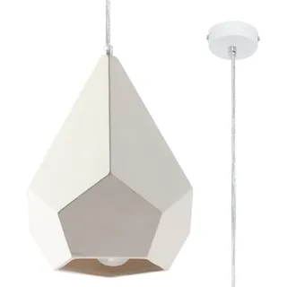 Keramische Hängeleuchte PAVLUS 1xE27 15W Keramik 135x25x25cm Sollux Lighting - Weiß