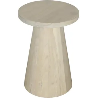 byLIVING Beistelltisch »Cone« aus Massivholz in schwarz oder white wash, lackiert/Kaffeetisch/rund/Wohnzimmertisch/Nachttisch/Echtholz/D 40, H 50 cm