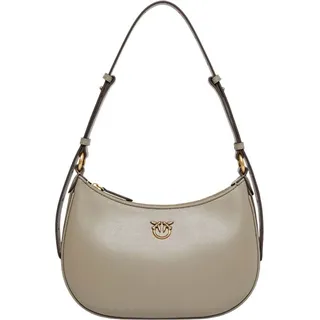 PINKO Half Moon Mini Bag Leder Grau/Gold