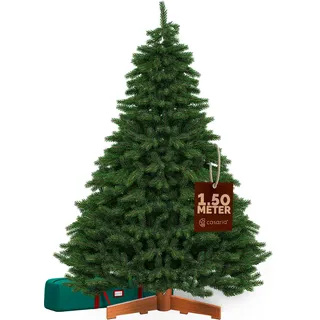 Künstlicher Weihnachtsbaum Premium 150cm PE / PVC mit Holzständer FSC®