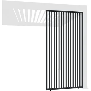 Weide Vertikale Lamellenwand für Weide Pergola 2 Stück 0,93 x 2,34 m Grau
