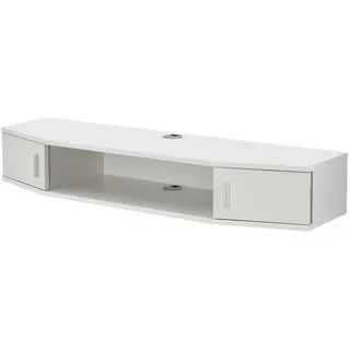 [en.casa] Tv-Wandregal Tørring , Holzwerkstoff , 110x17.5x30 cm , Wohnzimmer, TV Möbel, Lowboards, Lowboards stehend