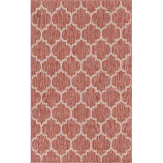 Myflair Outdoor Crosses Outdoor-Teppich 152 x 244 cm Beige/Rostrot