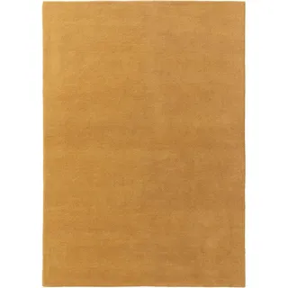 benuta Nest Wollteppich Bent Gelb 120x170 cm , Textil , Beton Optik , Rechteckig , 120x170 cm , pflegeleicht , Teppiche und Böden, Teppiche, Schafwollteppiche