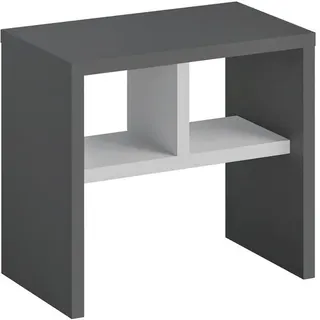 Livetastic Beistelltisch Komoti ca. 50x45x30 cm Anthrazit/Weiß