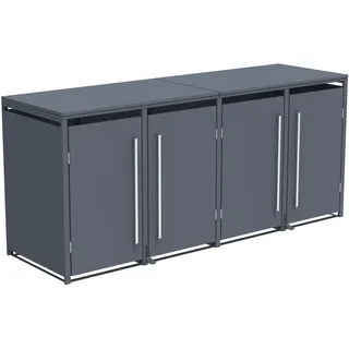 Westmann Mülltonnenbox Pedura 4 80 cm x 265 cm grau