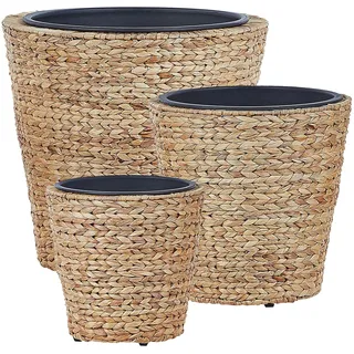 Beliani Plaka 49-35/37-26/29-21 cm Beige/Schwarz