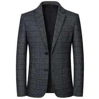 Herren Anzugjacke,Herren-Karo-Anzugjacke, Formell, Lässig, Normale Passform, Elegante Anzüge, 2-Knopf-Notch-Revers, Langärmelig, Blazer, Jacken, Herrenmantel, Stilvoll, Leicht, Sportmäntel, Jacken