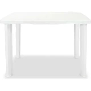vidaXL Gartentisch Weiß 101 x 68 x 72 cm Kunststoff - Weiß