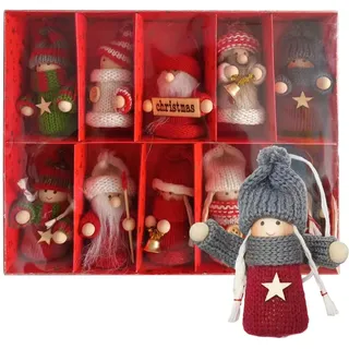 Wichtel Figuren Klein, Weihnachtswichtel Set, Weihnachtsbaumschmuck, Tannenbaum Deko, Weihnachtsbaum Deko, Christbaumschmuck, Weihnachten Dekoration, Weihnachtsdeko Innen Wohnzimmer Zimmer Tisch Baum