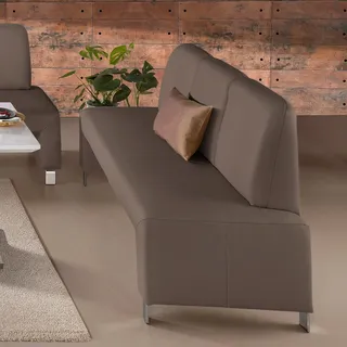 exxpo - sofa fashion Polsterbank »Intenso, Sitzbank, Breite 182 cm, wahlweise in Leder oder Textil« hohe Bodenfreiheit, frei im Raum stellbar, hoher Sitzkomfort, grau