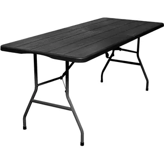 WELL HOME MOBILIARIO & DECORACIÓN, Schwarz Multifunktionaler Klapptisch, 180 x 74 x 74 cm, Klappdeckel und Tragegriff