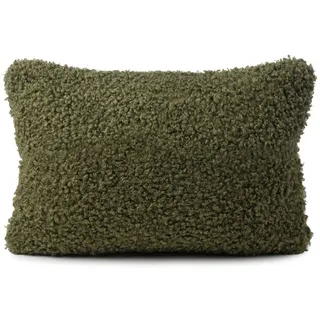 Dekokissen GÖZZE "Curly Kissen Rolf", dunkelgrün, unifarben, B:30cm H:10cm L:50cm, Polyester, Dekokissen_Sitzkissen_Kissenhüllen, Dekokissen