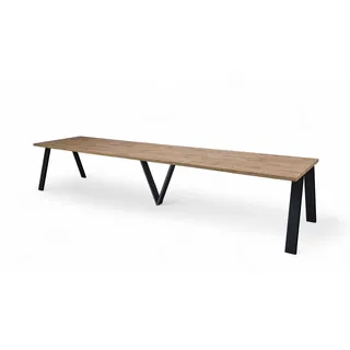 endo-moebel Esstisch Lungo 130-405cm ausziehbar erweiterbar Kulissentisch Esszimmertisch - Eiche - 130-405 cm X 76 cm X 90 cm