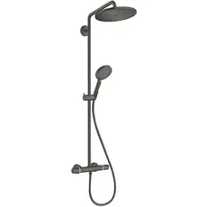 Bild von Croma Select S Showerpipe 280 1jet mit Thermostat und Handbrause Raindance brushed black chrome