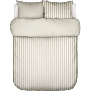 Marc O' Polo Satin-Bettwäsche-Garnitur Classic Stripe Farbe Oatmeal Größe 200x220+2x80x80