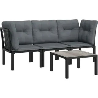 VidaXL 362803, Schwarz, Rattan, Stahl, 110 kg, Erwachsene & Kinder, 550 mm, 620 mm - Schwarz