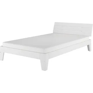 Einzelbett Futonbett 120x200 Massivholz Kiefer Bettgestell Bett Weiß Zubehör wählbar V-60.54-12W - Weiß