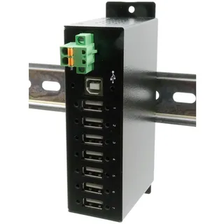 Exsys EX-1179HMVS, USB 2.0 Type-B, USB 2.0, 480 Mbit/s, Schwarz, Metall, 1,8 m - Schwarz