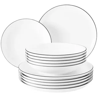 SELTMANN WEIDEN Lido Tafelservice 12-tlg. black line