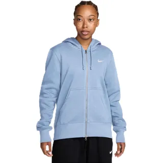 Nike Damen Phoenix Fleece Std Full-Zip Hoodie Jacke, Hydrogen Blue/Sail, L