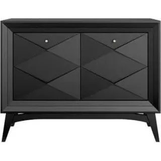 Kommode Schrank Sideboard Klassisch Luxus Kommoden Esszimmer Schranke Grau Holz - Schwarz