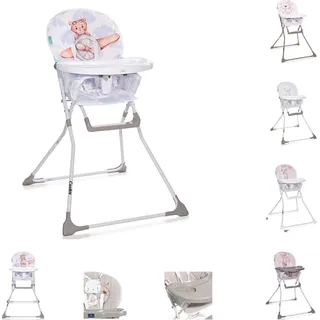 Lorelli Kinderhochstuhl Cookie, Bechervertiefung, abwaschbarer Stoff, klappbar blau Bär - Blau