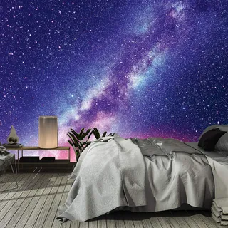 murimage Fototapete Universum 3D 366 x 254 cm inklusiv Kleister Galaxie Nachthimmel Sterne Weltall Cosmos Kosmonaut Sky Ufo Sternschnuppe