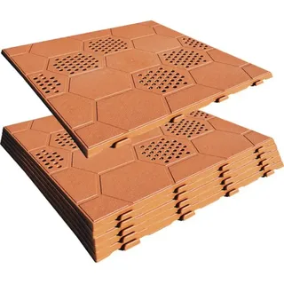 Wellhome 39x39x2.5 Cm Bodenfliese 6 Einheiten - Easy Terracota - One Size