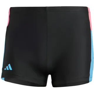 Adidas Men's Colorblock 3-Stripes Swim Boxers Badehose, Black/Lucid Pink/Blue Burst/Black, 26