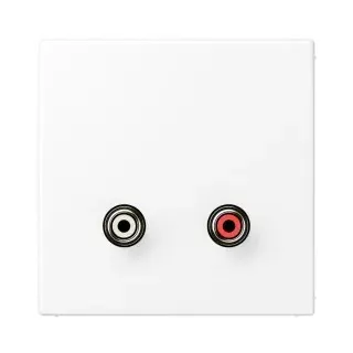 Jung MALS1021WWM Cinch Audio, Thermoplast lackiert, Serie LS, schneeweiß matt MA LS 1021 WWM