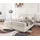 Boxspringbett Dream-Well 180x200 cm Cord Beige mit Matratze und Topper