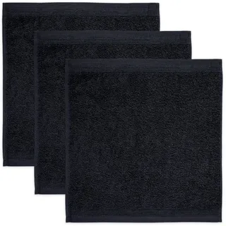 Möve Superwuschel Seiftuch 30 x 30 cm schwarz 3 St.