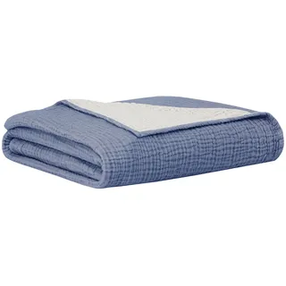 Hibboux 120x120 Musselin Blanket - Indigo, Navy