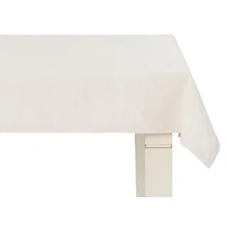 Tischdecke DREAMS "Ornament" Gr. 1, beige (champagner), B:130cm L:170cm, Baumwolle, Polyester, Tischdecken, Tischdecke, Jacquard, Uni Farben, eckig, 130x170 cm oder 150x250 cm