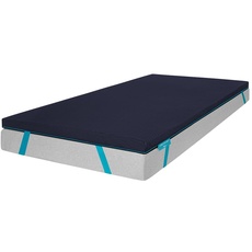 Cecotec Topserenity Flow Topserenity Matratzenauflage, 90 x 200 cm, Kern 100% viskoelastisch, elastische Gurte, rutschfest, mittlere Härte, 5 cm hoch, EasyClean Abdeckung, Vakuumverpackung