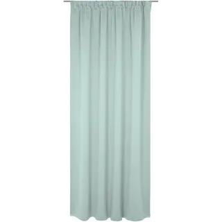 Vorhang ADAM "Uni Collection" Gr. 1, blau (hellblau), B:142cm H:145cm, Jacquard, Baumwolle, Gardinen, Vorhang, aus 100% Bio-Baumwolle