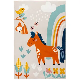 OBSESSION Kinderteppich »Magic Kids ML 107« rechteckig 8 mm Höhe niedliches Pferde Motiv, waschbar, Kinderzimmer