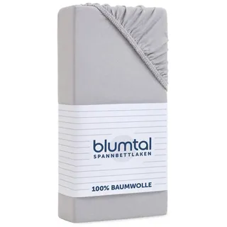 Blumtal Spannbettlaken Jersey 200 x 200 cm grau