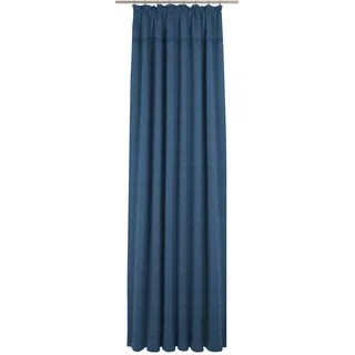 Vorhang WIRTH "Wiessee" Gr. 2, blau, B:150cm H:145cm, Jacquard, Baumwolle, Leinen, Modal, Gardinen, Vorhang
