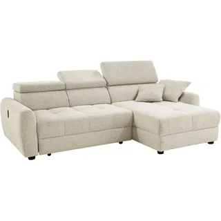 Jockenhöfer Eckcouch Polyester L-Form 2-Sitzer Beige