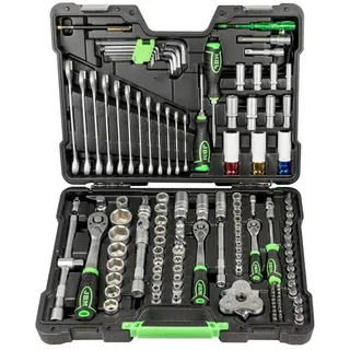 Jbm Tool Case With Zinc Plated Sockets 132 Pieces Werkzeugsatz - Black / Green - One Size