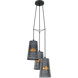 EGLO HONEYBOURNE 3-flg. Ø 34 cm rund schwarz
