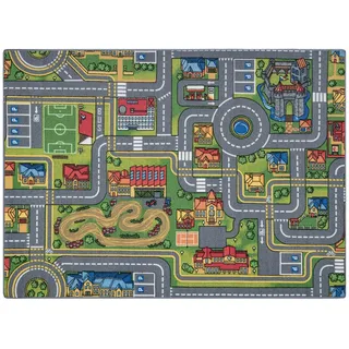 RugsX Rebel Roads Kinderteppich 95 x 200 cm Grau